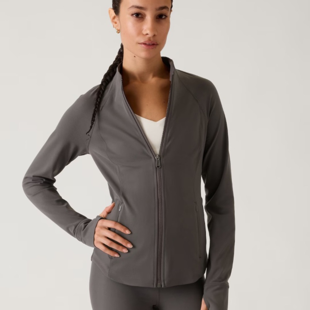 Athleta Salutation Jacket in Shale